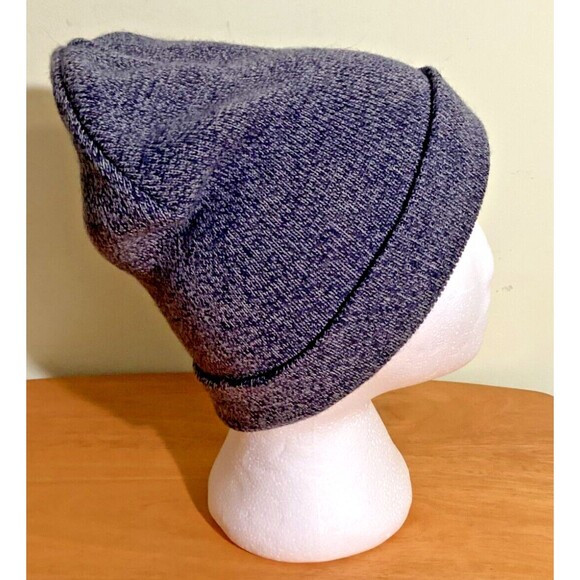 Timberland Men's Blue & Gray Marled Cuffed Knit Beanie Hat One Size Fits Most - Picture 4 of 6